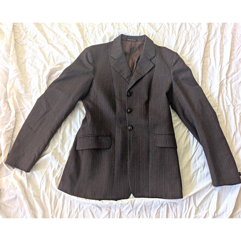Vintage Pytchley England Wool Equestrian Riding Jacket Hunt Coat Fox Head Button